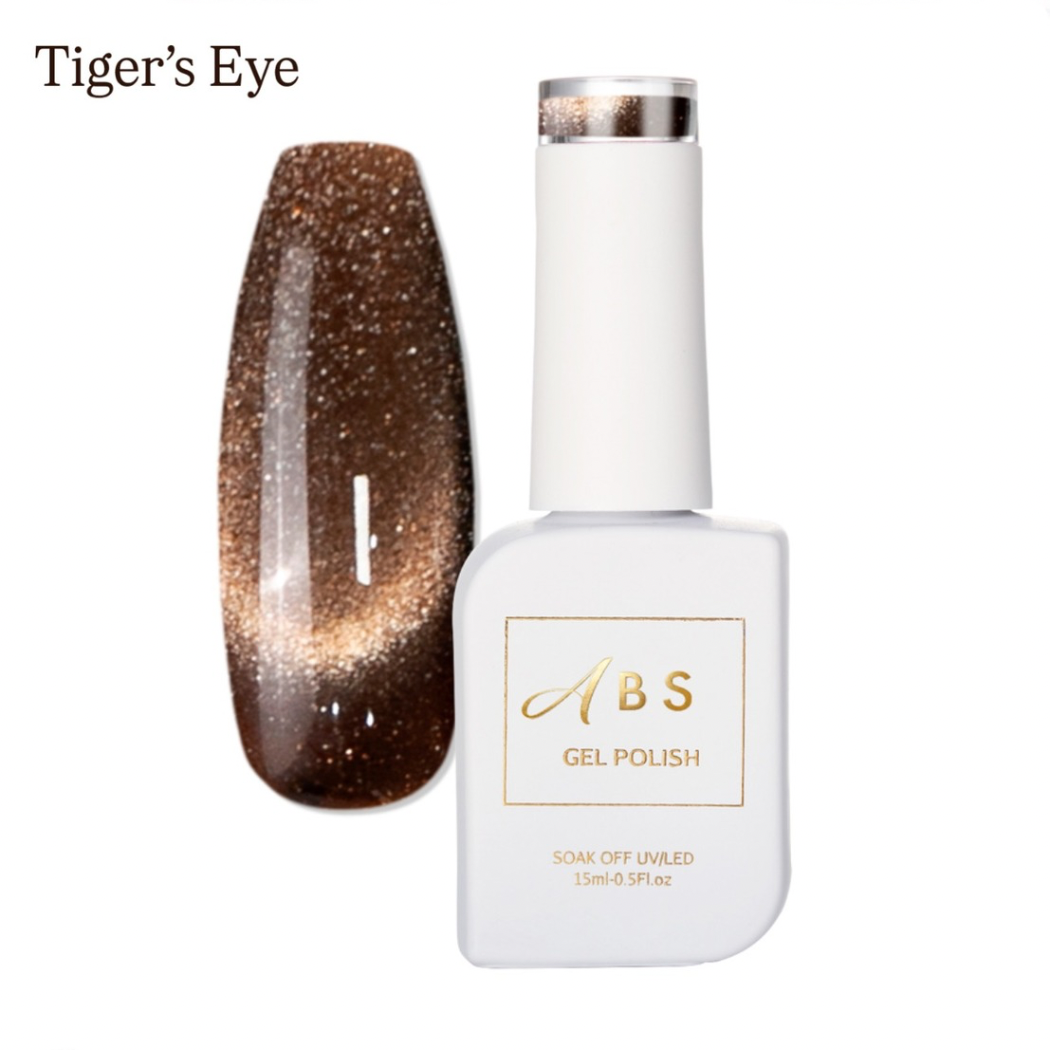 Allure Beauty Supplies Professional Cat Eye Magnetic Gel Nail Polish Bundle- Crystal 5 Shade Collection