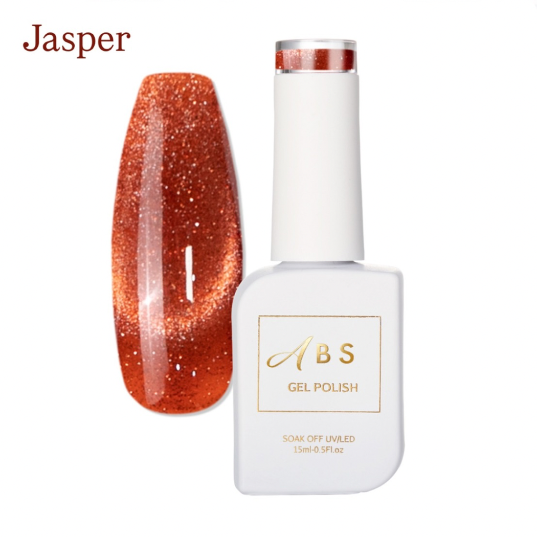 Allure Beauty Supplies Professional Cat Eye Magnetic Gel Nail Polish Bundle- Crystal 5 Shade Collection