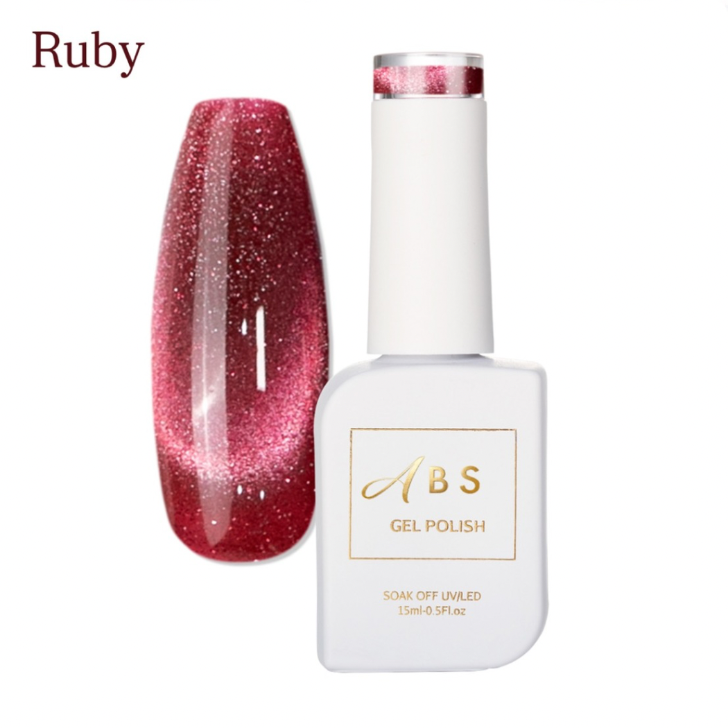 Allure Beauty Supplies Professional Cat Eye Magnetic Gel Nail Polish Bundle- Crystal 5 Shade Collection
