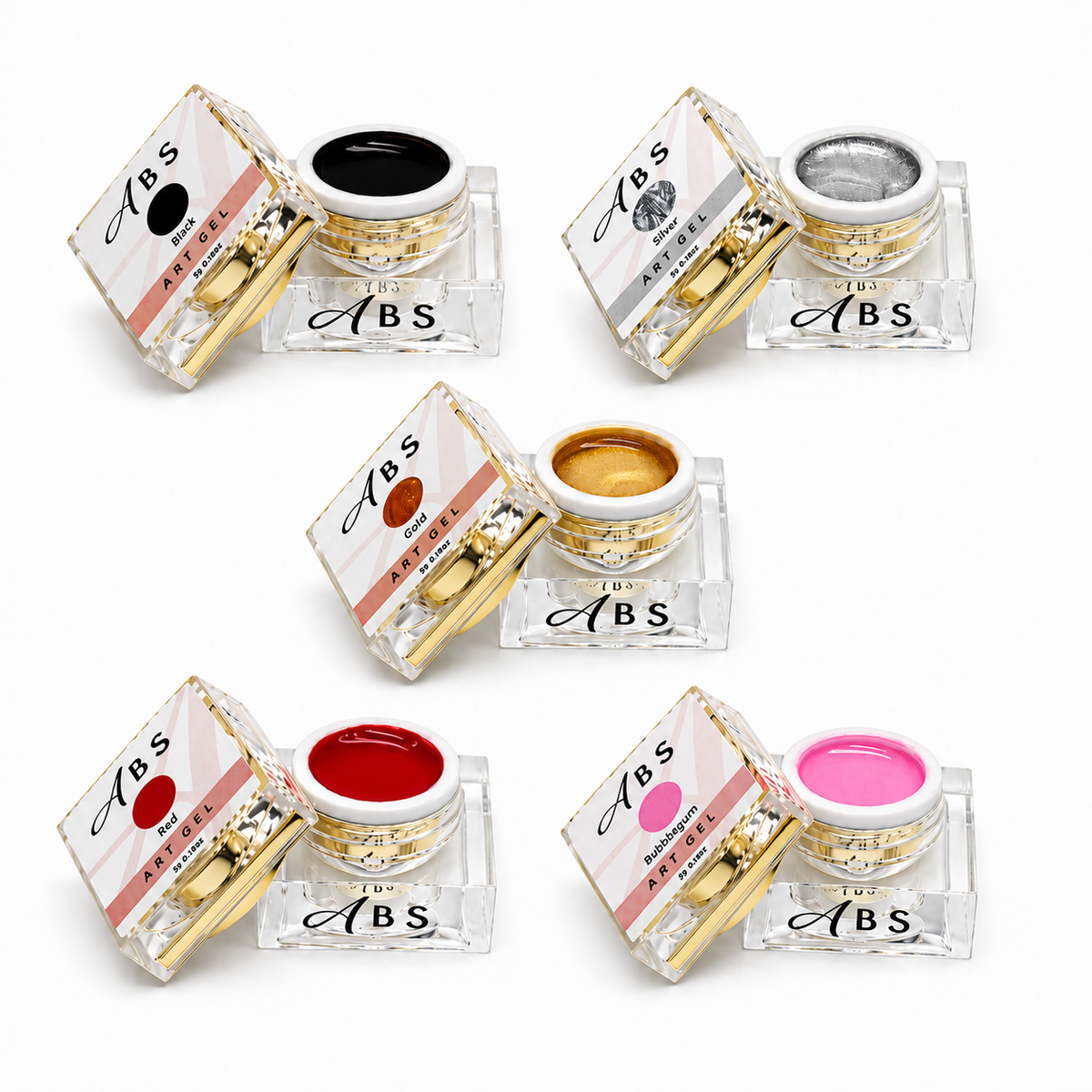 Allure Beauty Supplies Professional Nail Art Gel Bundle-  5 Shades